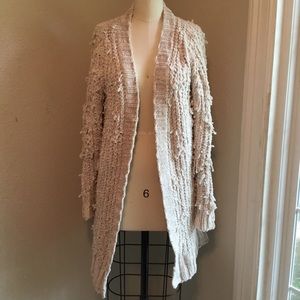 Pulled fringe sweater